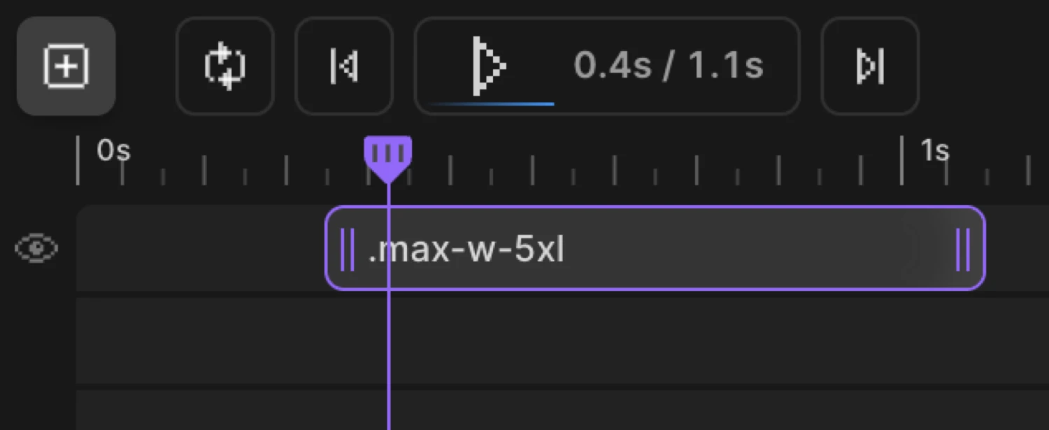 Timeline Editor — node width controls duration, horizontal position controls delay