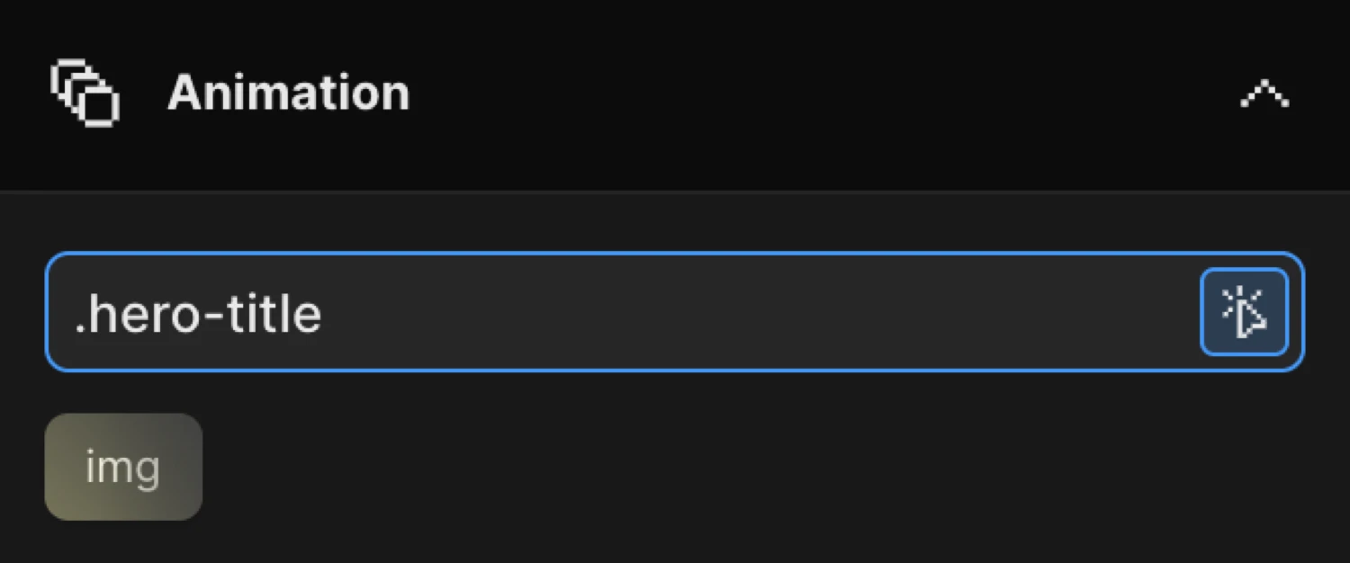 Manual selector input