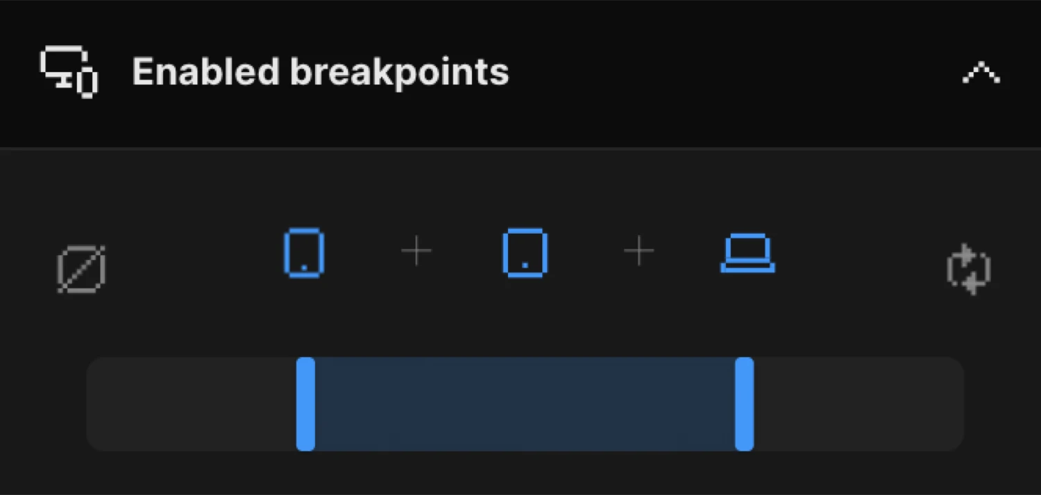 Breakpoints selector