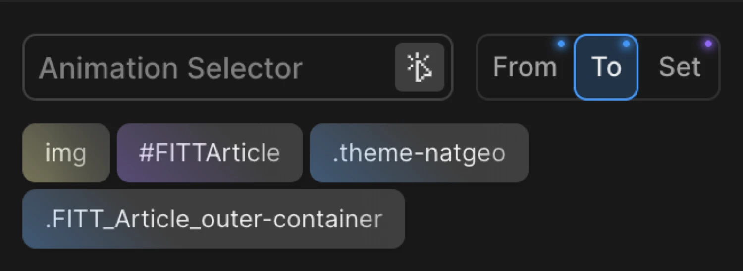 From / To / Set toggle