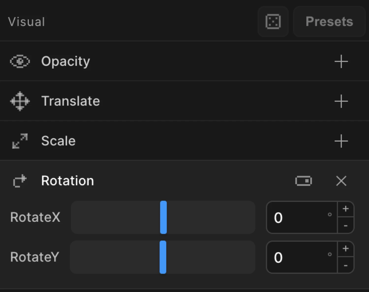 Rotation control with Both Axis set to 360 degrees